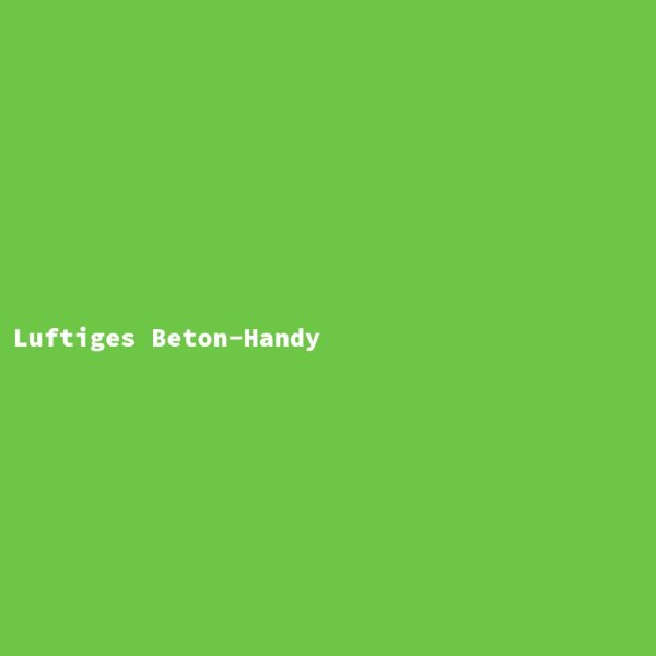 Luftiges Beton-Handy